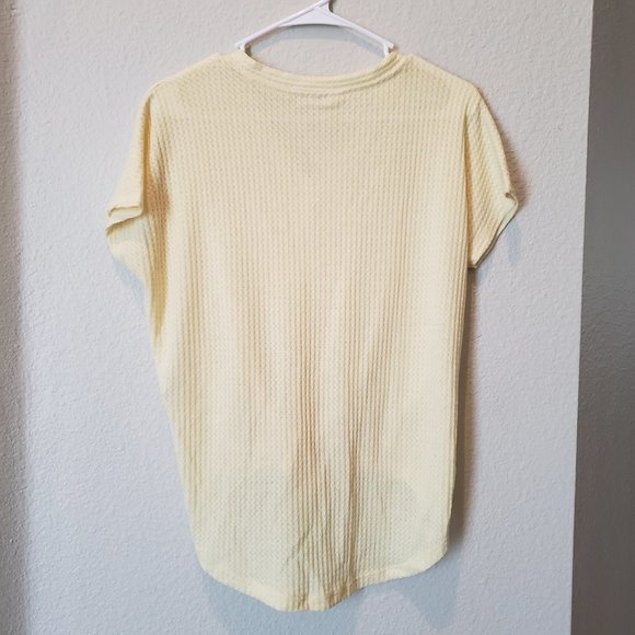 ♥ 2x$25 - Style & Co Tie-Front Top Soft Yellow - Picture 3 of 5